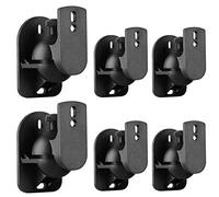 TNP Lot de 6 supports muraux universels pour haut-parleur satellite avec rotation réglable et angle d'inclinaison pour système de son surround Noir