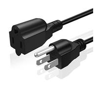 TNP Rallonge de câble d'alimentation universelle - NEMA 5-15R vers NEMA 5-15P - Connecteur de fil - Prise jack - Outlet - Liberator - Gain d'espace - Noir