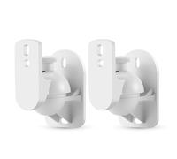 TNP Support Mural Universel pour Enceinte Satellite, Fixation Plafond avec Rotule Ajustable et Inclinaison pour Système Home Cinéma Surround - Blanc, Lot de 2