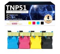 TNP51 Cartouches de Toner Compatibles pour Konica Minolta bizhub C3100P 3110 Imprimantes, Haut Rendement 6000 Pages, Contient Une Puce, Impression Haute Définition,1 Set