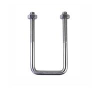 TNPLKIUYT Boulons en U carrés M6M8M10, pince carrée en acier inoxydable 304, vis en forme de U, boulon de fixation de tuyau à Angle droit(M6-30x50mm-2pcs)