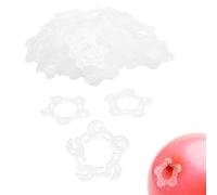 TNSLAND 100 Pièce Attache Ballon pour Arche Accroche Ballon Anneaux de Ballons en Plastique Clip de Fixation de Ballon pour Les Anniversaires, Les Fêtes de Famille et Les Mariages.