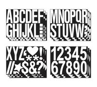 TNSLAND 12 Feuilles Chiffres et Lettres Autocollantes, Lettres Adhesives 10cm Autocollant Lettre Autocollantes Grand Format, Stickers Lettres Alphabet pour la DéCoration, le Marquage, Blanc