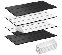 TNSLAND 12 Pièces Bande Magnetique Adhesive et 5 Bande magnétique en néodyme, 15 x 2.5 x 0.2cm Aimant Ruban Autocollant Adhésifs pour Cuisines Garages Studios Bureaux