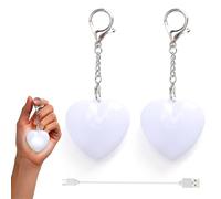TNSLAND 2PCS Lampe de Sac à Main LED Cœur Rechargeable, Lampe Tactile Sac à Main USB, Mini Lumière Intérieure Sac pour Voyage, Soirée, Trouver Clés, Accessoire Pratique, Cadeau Femme Amie Maman