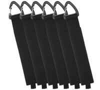 TNSLAND 6 Pièces 3.8×24cm Sangle de rangement avec Attache Cable Scratch et Crochets en forme de triangle pour le Rangement des Câbles et Tuyaux dans Garage