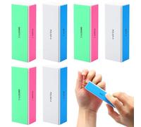TNSLAND 6 Pièces Bloc Polissoir Ongles, Polissoir A Ongle 4 Faces, Nail File Buffer Onglesélimine Les Stries et Crée une Brillance, Bloc Ponce Ongle pour Façonner, Lisser et Polir Les Ongles