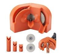 TNSLAND Affuteur de Foret Polyvalent Affuteuse Foret électrique Portable Avec 2 Disques D'Affûtage en Diamant et 3 Blocs D'Affûtage pour Acier Trempé Carbure Cobalt, Orange
