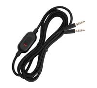 TNSLAND Câble pour Casque Gaming 2M, Noir - Câble de Remplacement Flexibles 3,5mm, Adapté pour Casques Logitech G Pro X, G433, G233 et Plus avec Contrôle de Volume Intégré