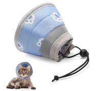 TNSLAND Collerette Chat Anti Lechage, Souple Réglable Colerette Chat Anti Lechage, Collerettes pour Le Post-Opératoire et Les Blessures, Colerette pour Chiots, Petits Chiens et Chats, Bleu