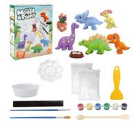 TNSLAND Dinosaure Moulage Plâtre, Figurine à Peindre, Activité Enfant 4 Ans, Peinture 3 Ans, Cadeau Garçon 7 Ans, Activités Manuelles 2 Ans, Cadeau 5 Ans