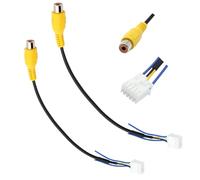 TNSLAND Lot de 2 câbles de caméra de recul à 10 broches - Adaptateur d'entrée vidéo RCA 10 broches pour Android - Adaptateur d'interface pour caméra de secours - Pour connecter des caméras de recul à