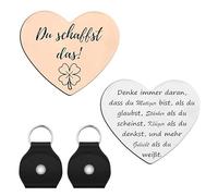 TNSLAND Lot de 2 cadeaux « Du Schaffst Das Glücksbringer Prüfung Gute Besserung Geschenke Mutmacher Geschenk Aufmunterung Geschenke Beste Freundin Glücksbringer Neujahrsbringer Kleine Geschenke »