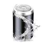 TNSLAND Rasoir électrique pour hommes, Rasoir électrique à sec pour hommes, Mini rasoir électrique portable USB, Râpe à barbe amovible et lavable, Mini rasoir pour voiture Voyage （Noir）