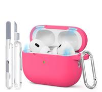 TNSNK Case for AirPods Pro 2/1. Gen with Cleaner Kit, Magnetic Lid Protection Case for Apple Airpods Pro 2019 (2023 USB-C/Lightning Cable) with Keychain [Support Wireless Charging]