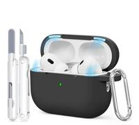 TNSNK Case for AirPods Pro 2/1. Gen with Cleaner Kit, Magnetic Lid Protection Case for Apple Airpods Pro 2019 (2023 USB-C/Lightning Cable) with Keychain [Support Wireless Charging]