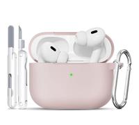 TNSNK Case for AirPods Pro 2/1. Gen with Cleaner Kit, Silicone Protection Case for Apple Airpods Pro 2019 (2023 USB-C/Lightning Cable) with Keychain [Support Wireless Charging]