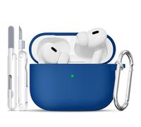 TNSNK Case for AirPods Pro 2/1. Gen with Cleaner Kit, Silicone Protection Case for Apple Airpods Pro 2019 (2023 USB-C/Lightning Cable) with Keychain [Support Wireless Charging]