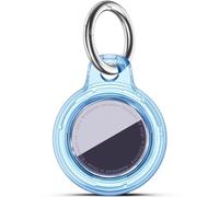 TNSNK Étui étanche pour Apple Airtag Holder avec Lock, Porte-clés Airtag avec Porte-clés pour Bagages, vélos, Animaux (Bleu Clair)