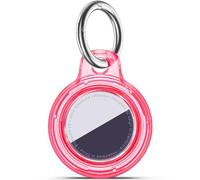 TNSNK Étui étanche pour Apple Airtag Holder avec Lock, Porte-clés Airtag avec Porte-clés pour Bagages, vélos, Animaux (Rouge Clair)