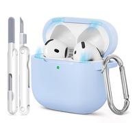 TNSNK for AirPods 4 Case with Cleaner Kit, Magnetic Lid Protection Case for Apple Airpods 4 ANC (AirPods 4 with Active Noise Cancellation), Support Wireless Charging with Keychain