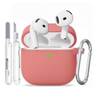 TNSNK for AirPods 4 Case with Cleaner Kit, Silikon Protection Case for Apple Airpods 4 ANC (AirPods 4 with Active Noise Cancellation), Support Wireless Charging with Keychain
