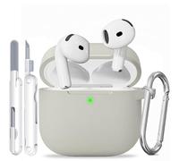 TNSNK for AirPods 4 Case with Cleaner Kit, Silikon Protection Case for Apple Airpods 4 ANC (AirPods 4 with Active Noise Cancellation), Support Wireless Charging with Keychain