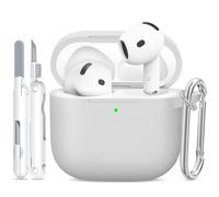 TNSNK for AirPods 4 Case with Cleaner Kit, Silikon Protection Case for Apple Airpods 4 ANC (AirPods 4 with Active Noise Cancellation), Support Wireless Charging with Keychain