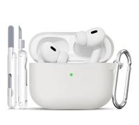 TNSNK Silicone pour AirPods Pro 2nd/1st Coque, 3-Pearl White