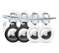 TNSNK Waterproof for Apple Airtag Holder Case with Lock, Airtag Pendant Key Ring Case with Keychain for Luggage/Bicycles/Pets