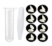 TNSOYCA 4 Paires Crocs de Vampire,avec Adhésif de Granulés de Dents, 4 Tailles Crocs Personnalisés Dentsrsonnalisés Dents pour Cosplay et Halloween(13mm/15mm/17mm/19mm)