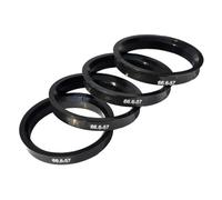 TNSRAY 4 pièce bagues de centrage en Plastique Noir, 66,6-57,1/66,6 sur 57,1 pour Jantes, bagues de centrage en Plastique, bagues de centrage, Compatible avec Tous Les modèles de Voitures