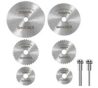 TNSRAY 8 Pièces Disques de Coupe pour Dremel, HSS lames de scie outil rotatif, (Acier de nitruration) circulaire Disques de lame de scie, Lame Mini Scie Circulaire pour Couper Bois, Plastique et Métal