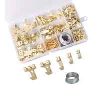 TNSRAY Crochet Mural Metal, 220 Pièces Crochet pour Cadre Photo,Crochet Mural Metal,Kit de Crochets d'image Accroche Tableau Lourd en Métal Crochets à Suspendre pour Toile, Photos, Horloge, Miroir