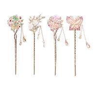 TNSRAY Épingles à Cheveux, 4 Pièces Cheveux de Marriage Pinces, Épingle à Cheveux de Marriage Pinces à Cheveux Strass Accessoires de Cheveux en Cristal de Fleur pour Marriage Anniversaire Fête