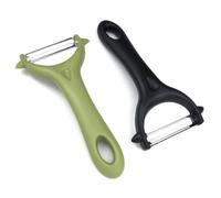 TNSRAY Éplucheur Universel, 2 Pièce eplucheurs Fruits et légumes, Econome Eplucheur Pomme De Terre Epluche Legume Potato Peeler Eplucheur lLegumes Vegetable Peeler Lame en Acier Inoxydable(Noir,Vert)