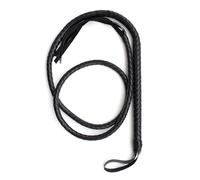 TNSRAY Fouet en Cuir véritable Noir de 1,9 m de Long, Fouet d'équitation, Fouet de Style Indiana Jones en Cuir véritable Noir, Fouet de Jeu pour Jeux de Chambre, Fouet de Jeu BDSM