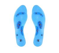 TNSRAY Semelles de Massage, Semelles magnétiques pour Chaussures, magnétiques pour Le Soin des Pieds, Massage Plantaire, Semelles de Massage Confortables pour l’acupression, Bleu, Taille L