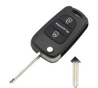 TNSSCZM Coque clé télécommande Couvercle de Porte-clés d'entrée sans clé, pour Hyundai pour Elantra, boîtier d'alarme de Voiture, télécommande Pliable, Coque de clé à 3 Boutons Coque clé Voiture(2)