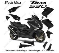 TNT KIT CARROSSERIE ADAPT. YAMAHA TMAX 530 2012- 14 NOIR MAT ( 10 PIECES )