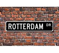 TNT Rotterdam Rotterdam Panneau de rue autochtone de Rotterdam Cadeau de Rotterdam Souvenir de visiteur Pays-Bas Rotterdam 4 x 16 pouces