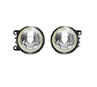 TNTGEBFVBG Auréoles pour auto Pour Megane 2/II 3/III 2002-2015 Phare Antibrouillard Angel Eye Voiture H11 Lampe Pare-chocs Avant Avec Anneau Halo DRL Kit œil d'ange RGB(White and Red)