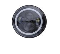 TNTGEBFVBG Bloc phare avant Pour Jeep Pour Wrangler JK TJ Pour Hummer H1 H2 12V 24V Pour Suzuki Samurai Pour Lada 4x4 7 Pouces Phare LED Rond Phares avants transparent(1pcs Black.)