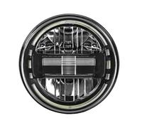 TNTGEBFVBG Bloc phare avant Pour Jeep Pour Wrangler JK TJ Pour Hummer H1 H2 12V 24V Pour Suzuki Samurai Pour Lada 4x4 7 Pouces Phare LED Rond Phares avants transparent(1pcs Black)