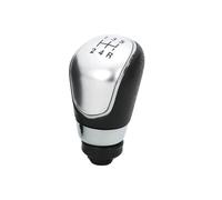 TNTGEBFVBG Bouton Levier Vitesse Pour Ford Pour Fiesta 2008-2012 5 6 Vitesses Pommeau De Levier Vitesse Guêtre Couvercle Démarrage Collier Boîtier(5-Speed Silver Knob)
