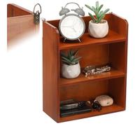 TNTGMG Boîtier d'affichage à 3 étages - Boîte en bois - 25,2 x 11,7 x 31 cm - Étagère coulissante à suspendre - Présentoir décoratif pour figurines - Curio - Figurine souvenir, marron