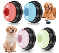 TNTGMG Bouton pour chien 4 couleurs, bouton d'enregistrement vocal pour le buzzer de dressage des animaux domestiques, bouton de communication pour animaux de compagnie, bouton portable pour parler