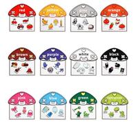 TNTGMG Lot de 12 jouets de tri des couleurs, aimants éducatifs pour réfrigérateur, activités éducatives pour enfants d'âge préscolaire (B)