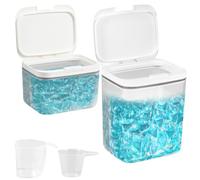 TNTGMG Lot de 2 boîtes de Rangement en Plastique pour dosettes de lessive - capacité de 2,8 l + 5,5 l - avec Couvercle hermétique - pour Organiser Le Linge