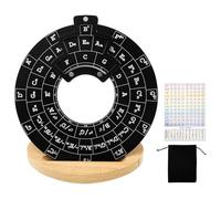 TNTGMG Outil de mélodie en métal,Roue des cinquièmes,Accessoires de Guitare,13.3×12.8×2 cm,Outils de Guitare avec Diagramme d'accords de Guitare,Outil éducatif pour Les compositeurs de Musique